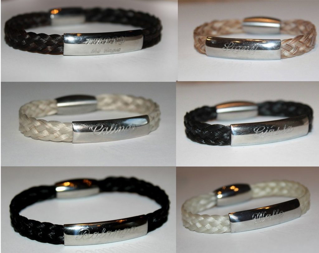Mehrere Elegance-Armbänder aus Pferdehaar